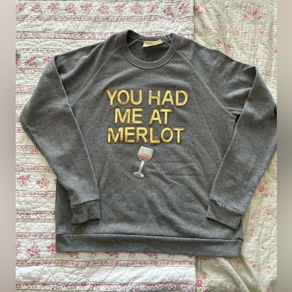 Bow & Drape Women's Merlot Fleece Sequined GUC XL - Picture 2 of 6